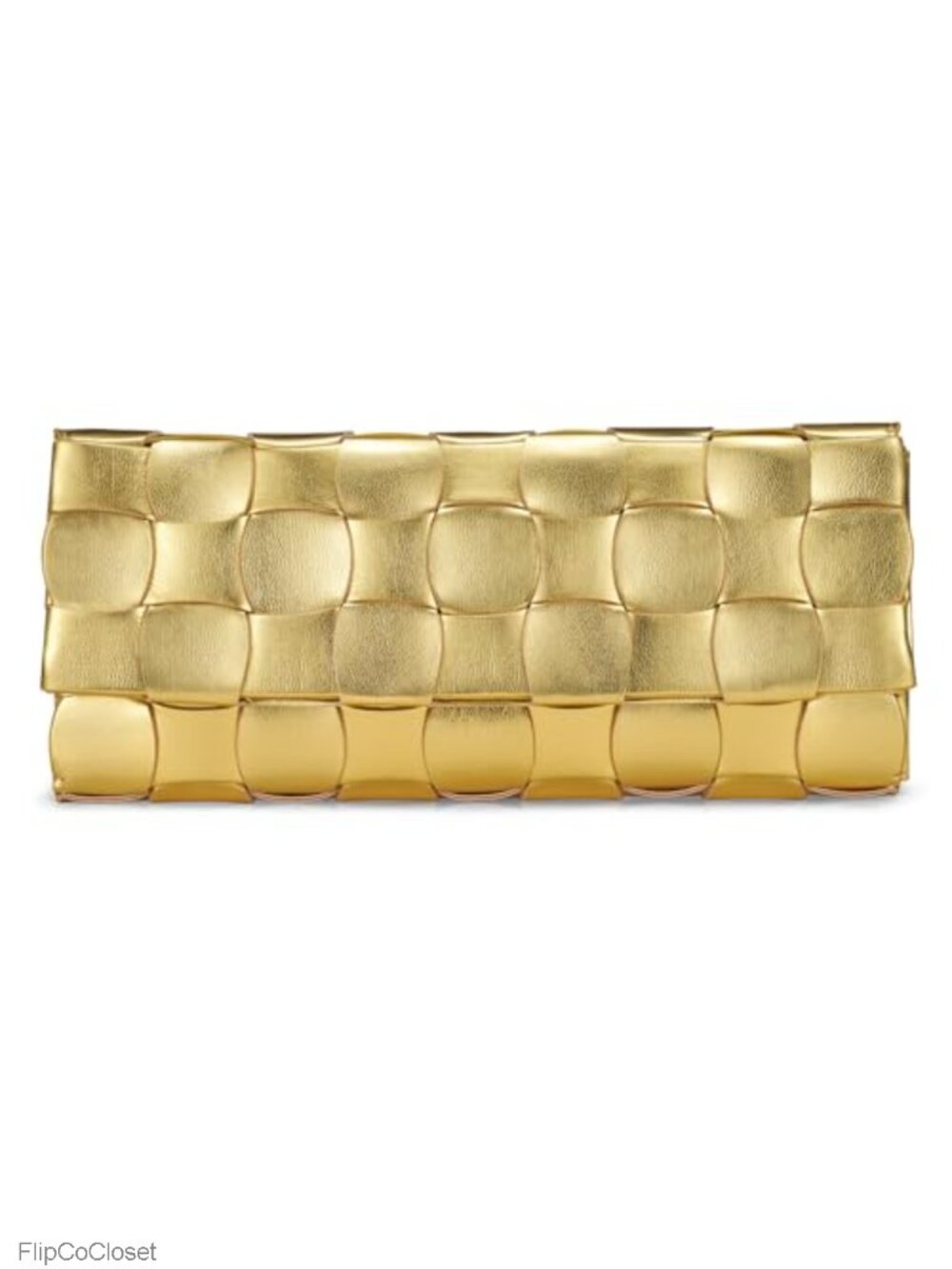 Woven Evening Clutch with Detachable Chain Strap Vegan